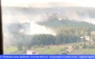 Специалисты продолжают борьбу с крупным пожаром в Невьянском районе