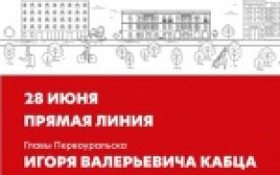 Прямая линия Главы городского округа Первоуральск Игоря Валерьевича Кабца