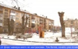 При кронировании деревьев рабочие повредили детскую площадку