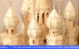 Уралец создает модели зданий и техники из обычных спичек