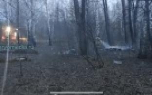 Произошло возгорание в роще в районе мечети в Первоуральске