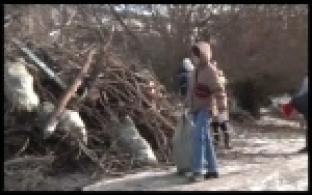 Эковолонтеры совместно с жителями провели субботник