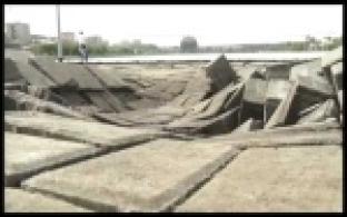 На набережной Нижнего пруда ремонтируют тротуары