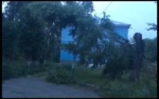 Последствия сильного ветра в Первоуральске