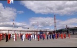 Новотрубники вышли на зарядку