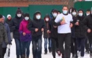 Пробежка "Здоровый образ жизни против гриппа" прошла в парке