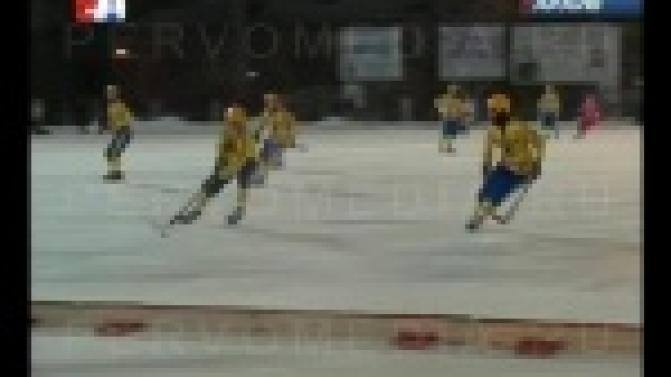 Хоккеисты "Уральского трубника" в Архангельске.