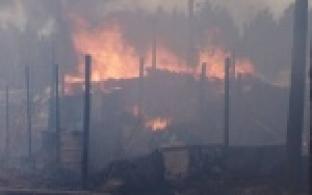 В коллективном саду №12 сгорело два домика и одна баня