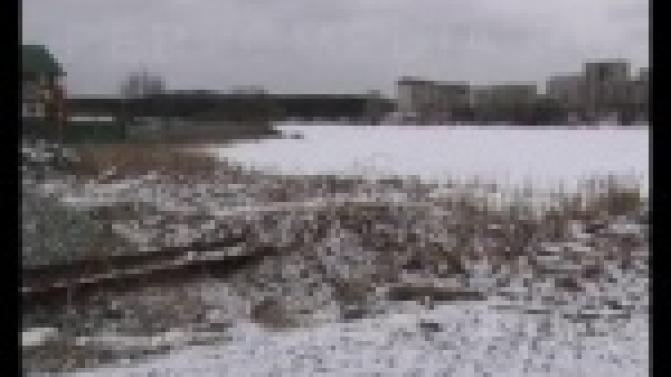 Строительный мусор вывозят неизвестные на берег Нижнего пруда.