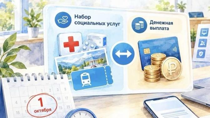 До 1 октября федеральные льготники могут выбрать форму получения набора соцуслуг на 2027 год