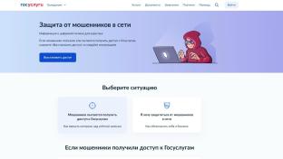 Минцифры России запустило на Госуслугах новый сервис «Защита от мошенников в сети»